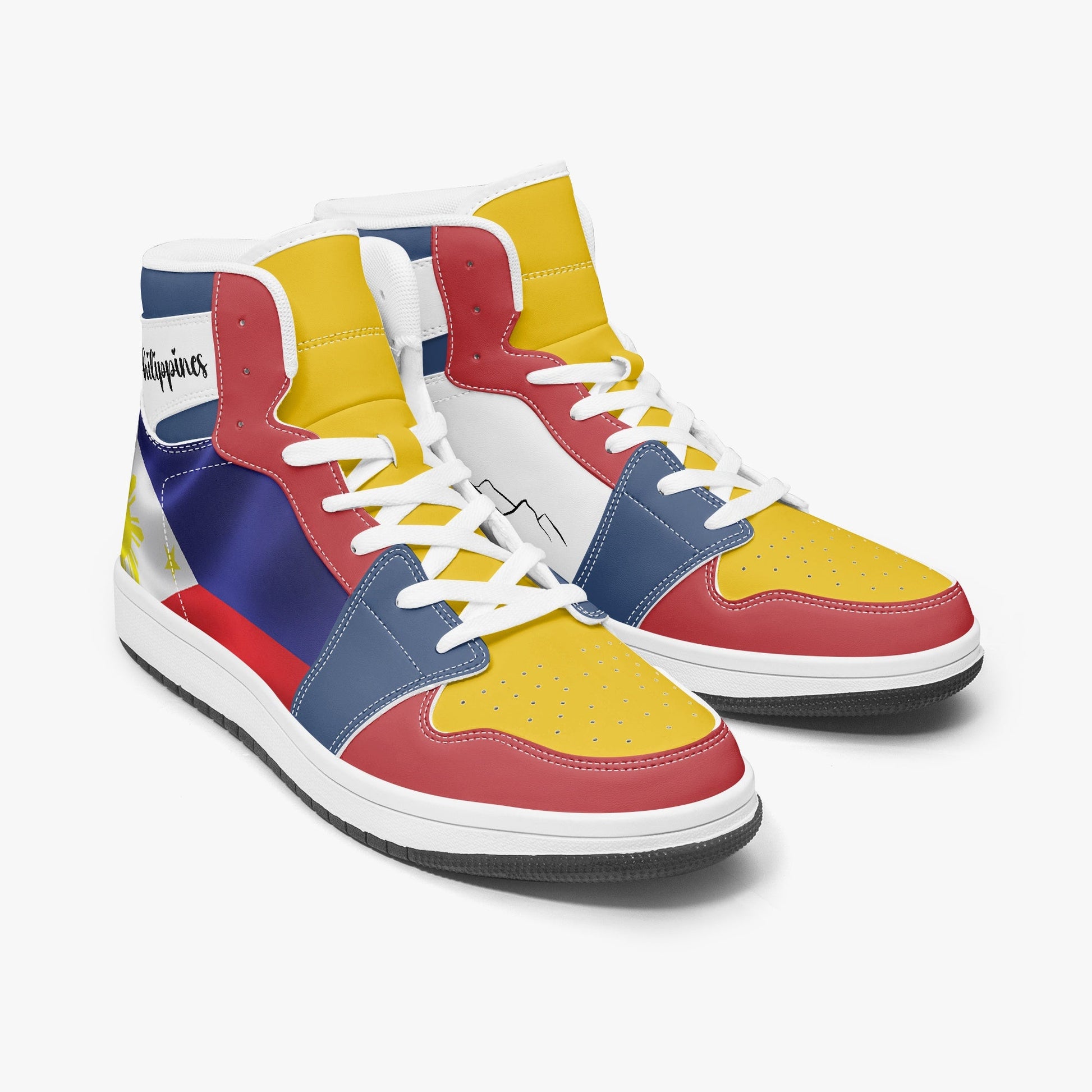 AJ1 High-Top Leather Sneakers