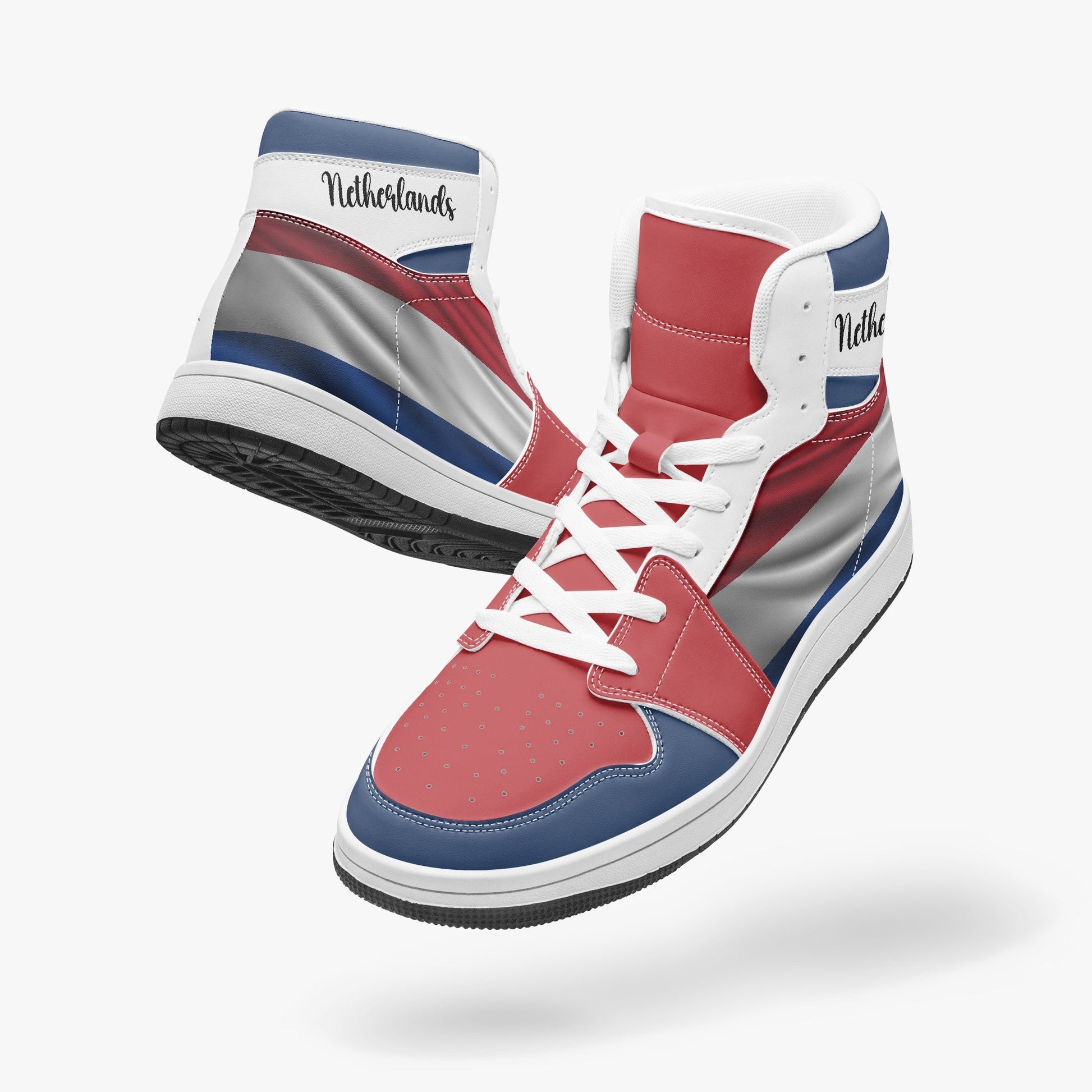 AJ1 High-Top Leather Sneakers