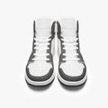 pair of high-top leather sneakers - front
