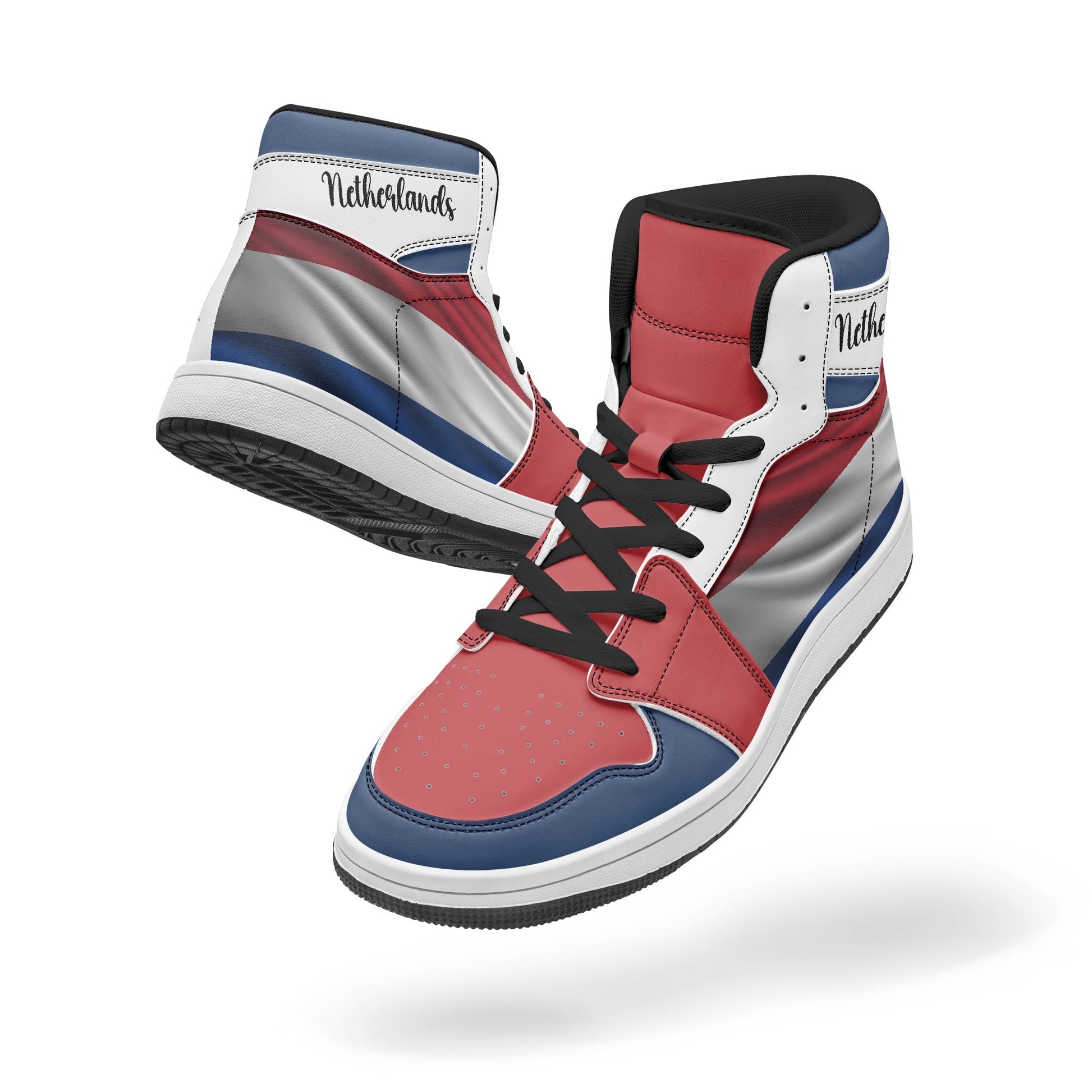 AJ1 High-Top Leather Sneakers