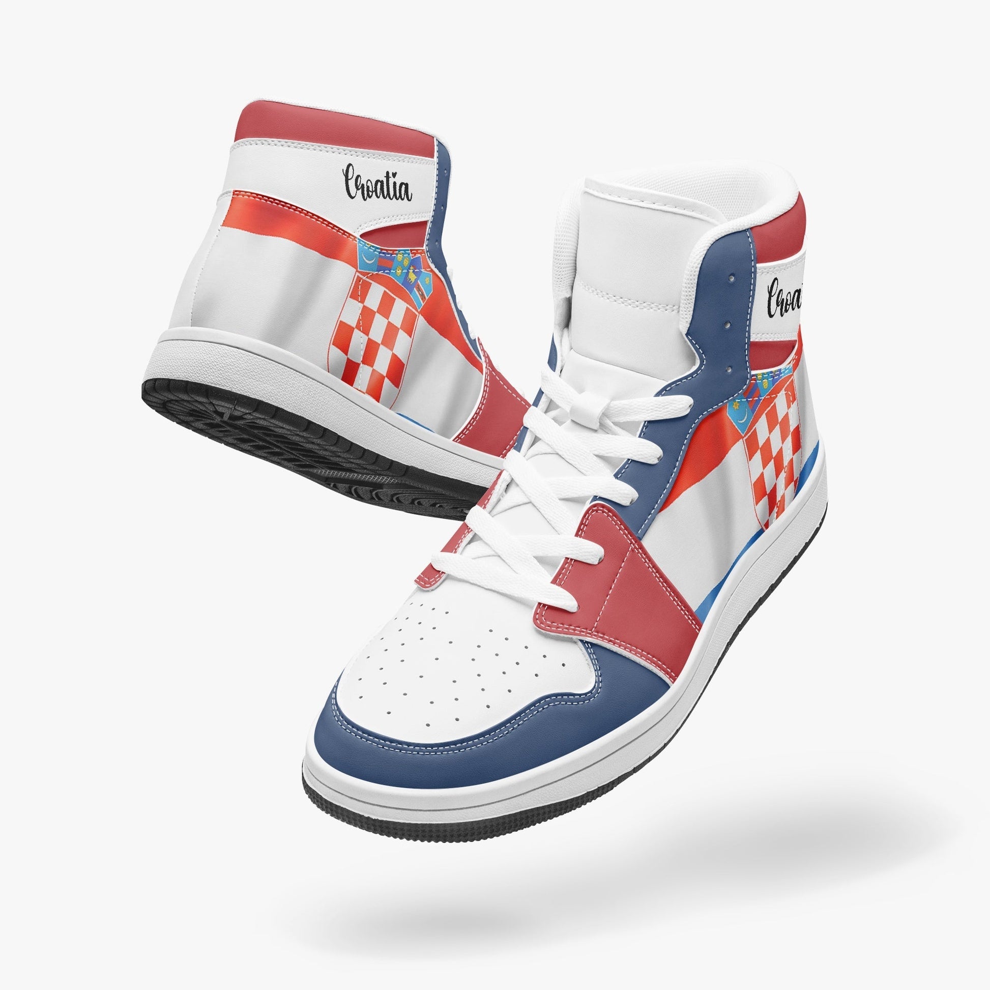 AJ1 High-Top Leather Sneakers