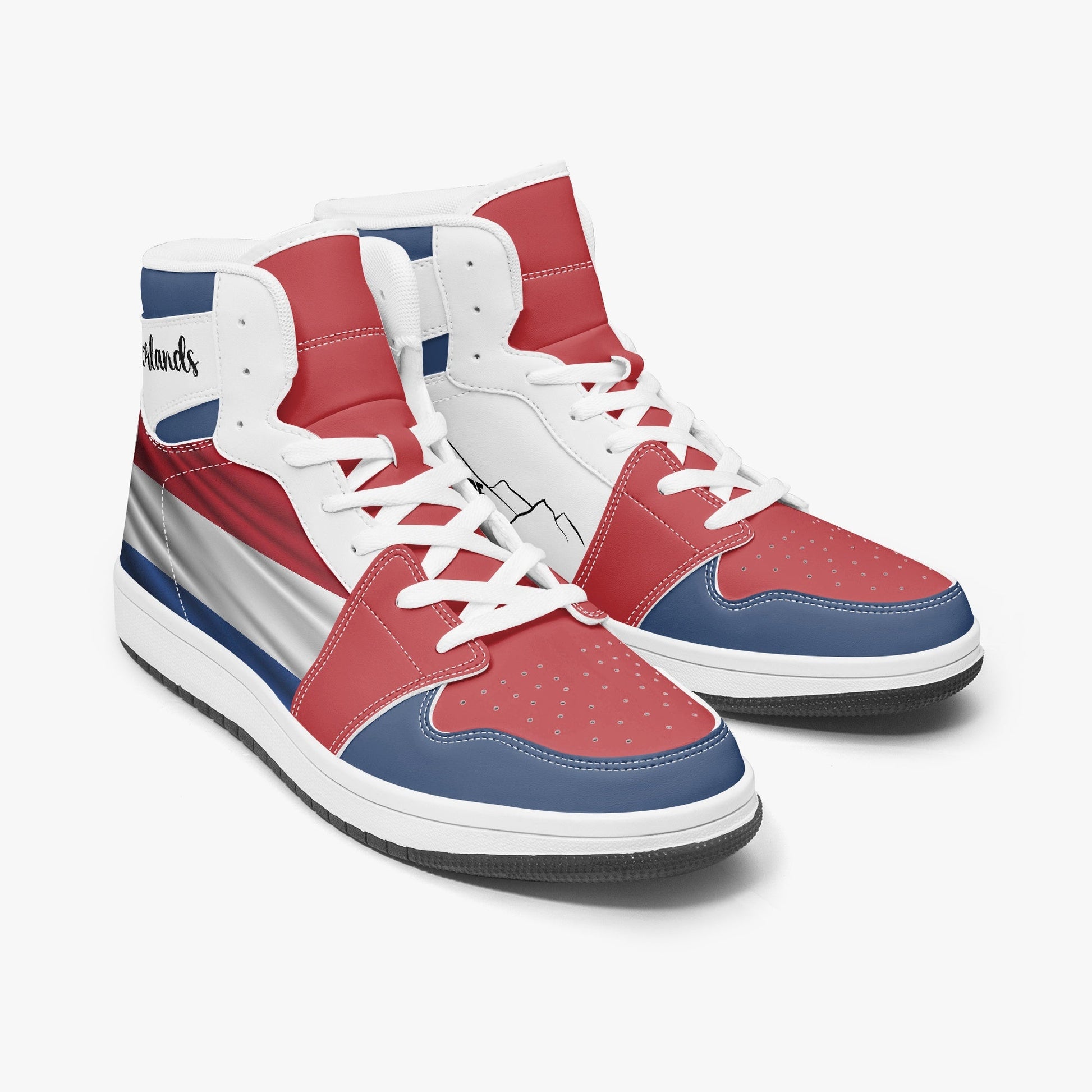 AJ1 High-Top Leather Sneakers