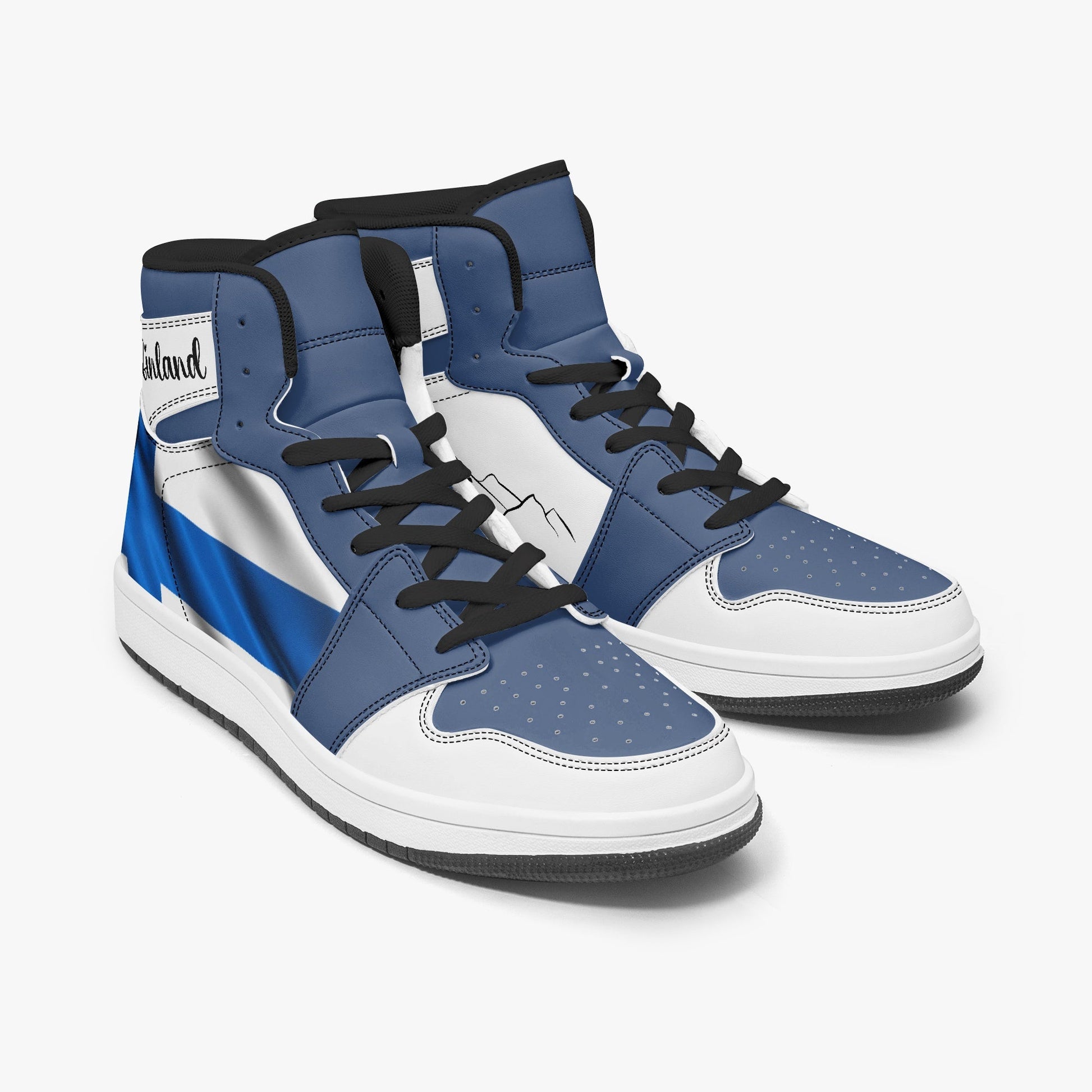 AJ1 High-Top Leather Sneakers