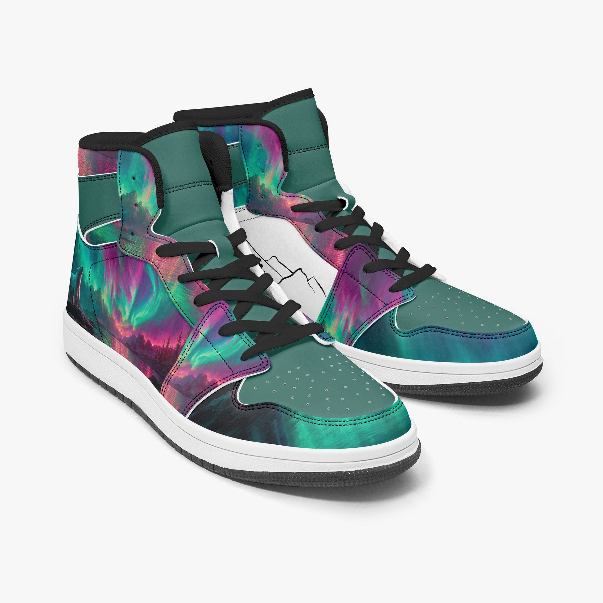 AJ1 High-Top Leather Sneakers
