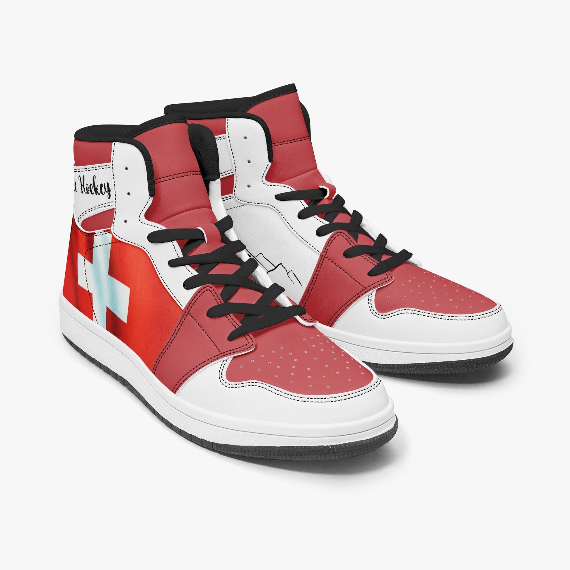 AJ1 High-Top Leather Sneakers