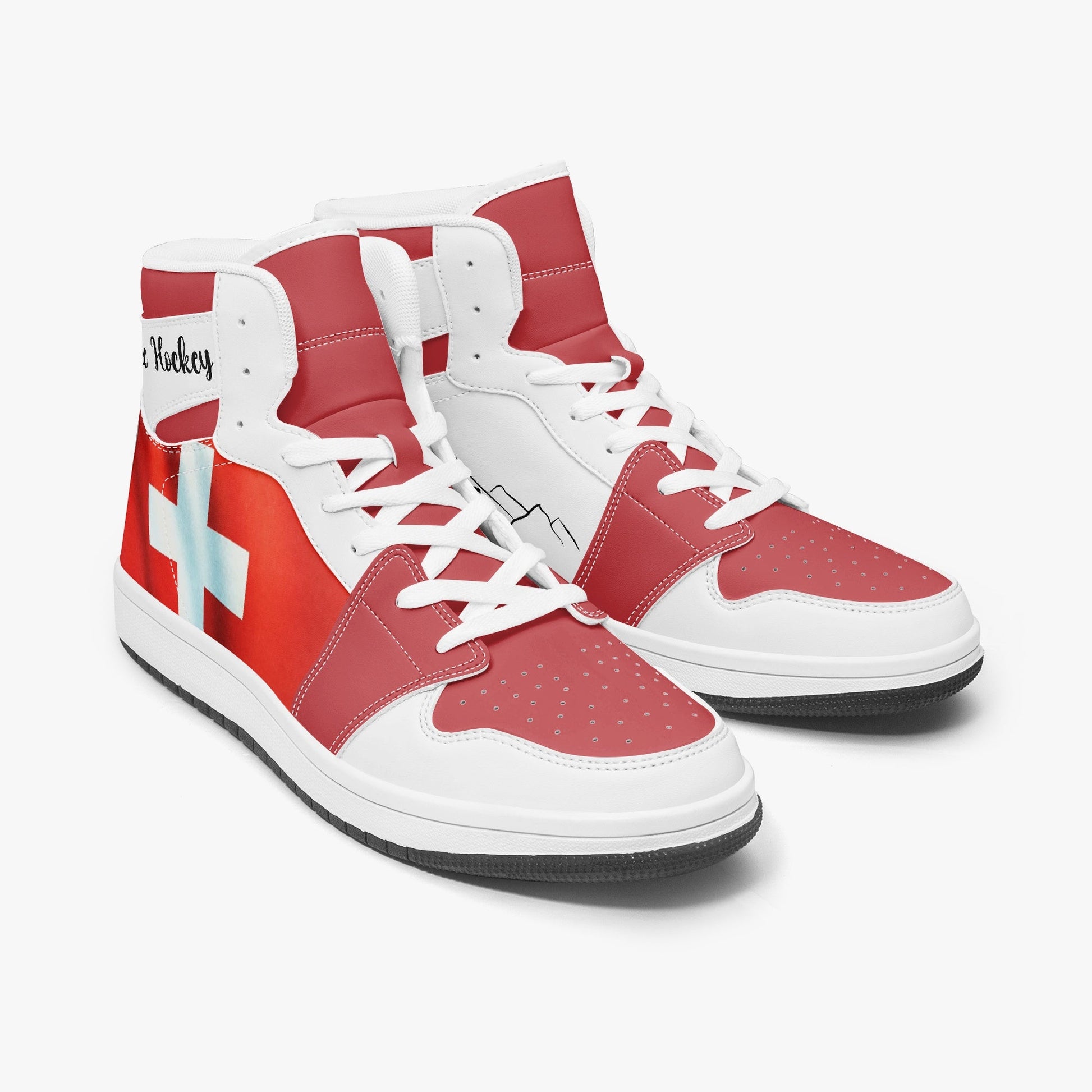 AJ1 High-Top Leather Sneakers