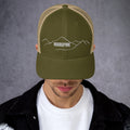 front view of moss & khaki mesh trucker cap