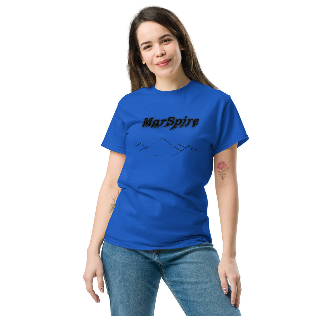 blue classic tee - back view