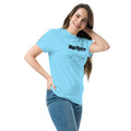 woman wearing sky classic tee