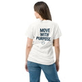 back view of white classic tee