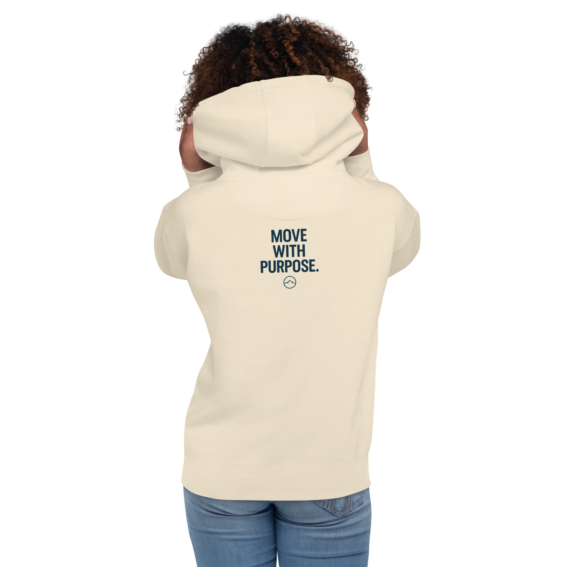 lightweight hoodie in bone colour - back
