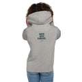 lightweight hoodie in grey - back view
