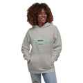 lightweight hoodie in grey - front view