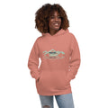 lightweight hoodie in dusty rose front view