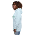 lightweight hoodie in sky blue - left view