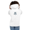 lightweight hoodie in white - back view