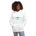 lightweight hoodie in white - front view