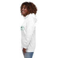 lightweight hoodie in white - left view