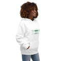 lightweight hoodie in white - side view