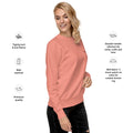 right view of dusty rose long sleeve sweatshirt