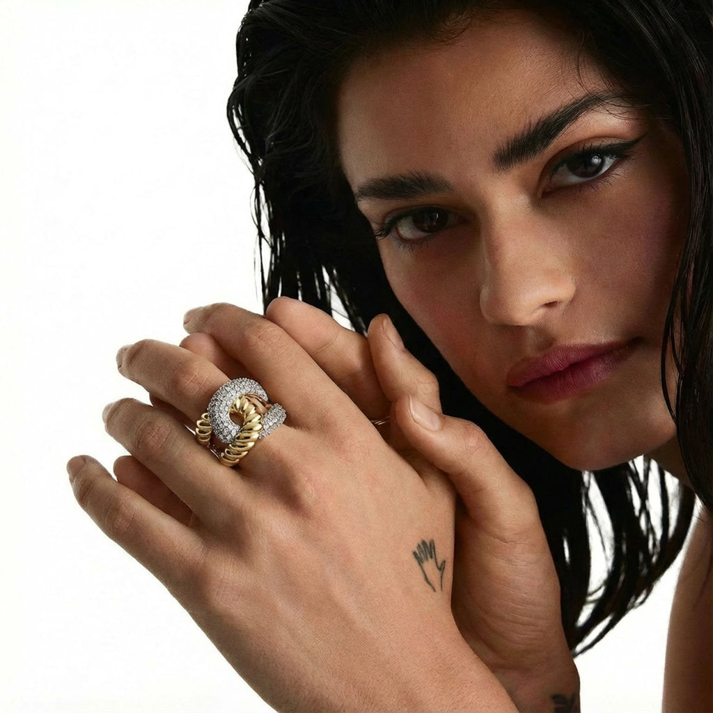 Kettenglieder-Statement-Ring