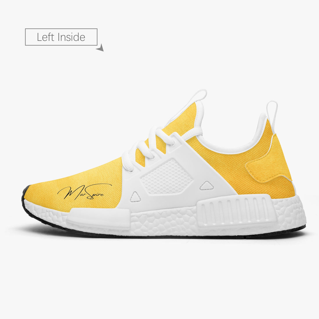 side view of athletic sneakers