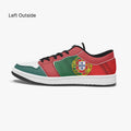 left outside view of low-top sneakers - black