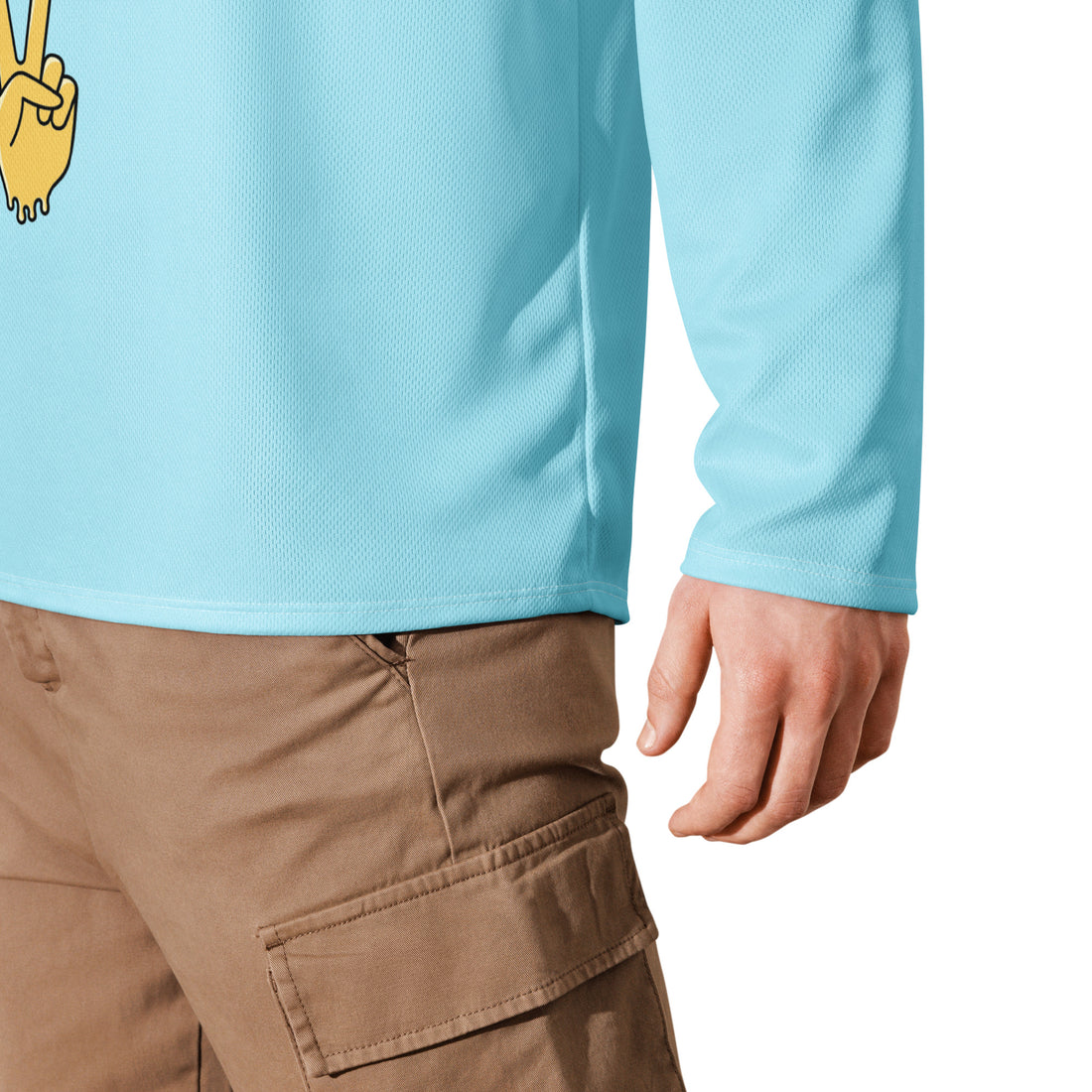 hockey jersey full sleeve closeup