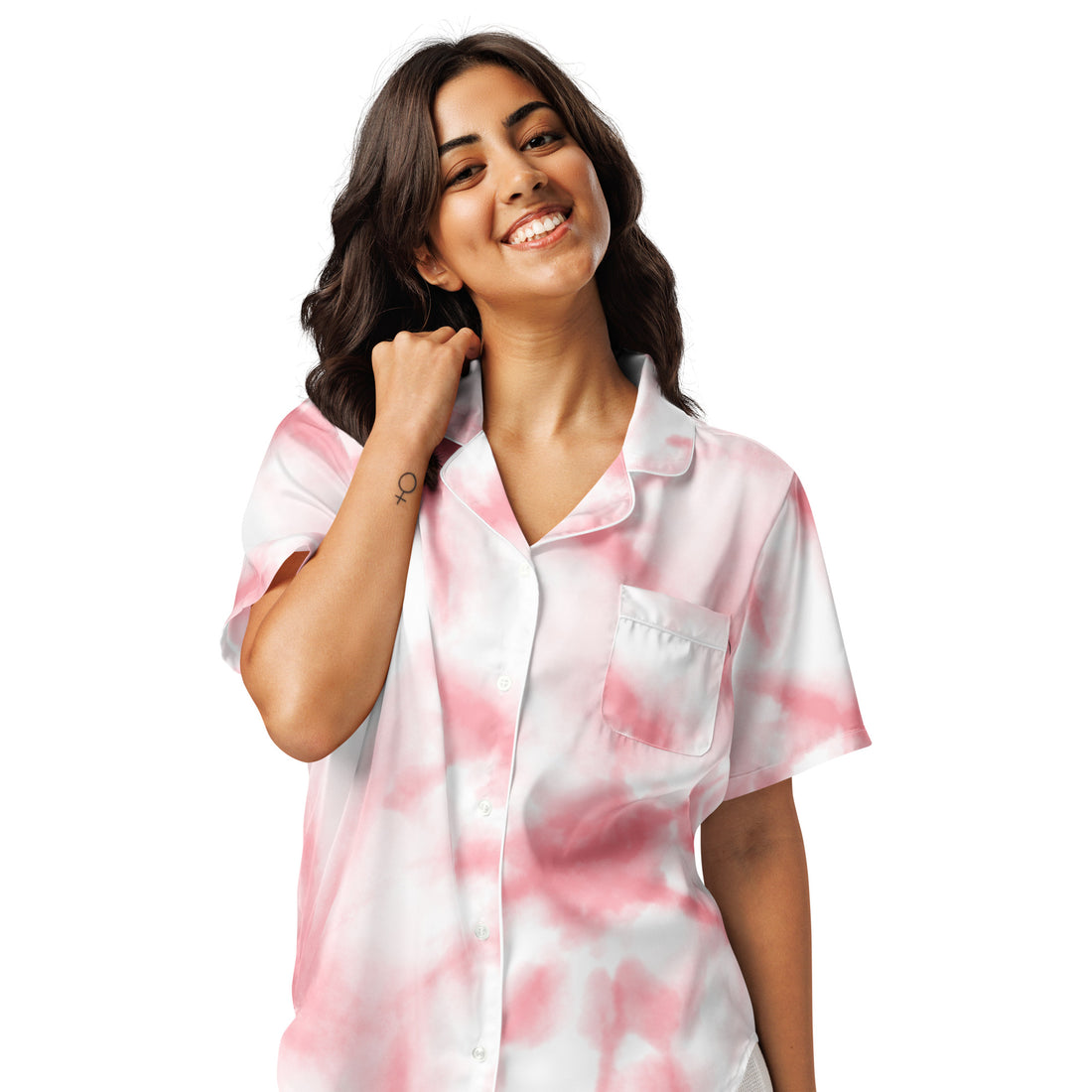 front view of womens pajama tops