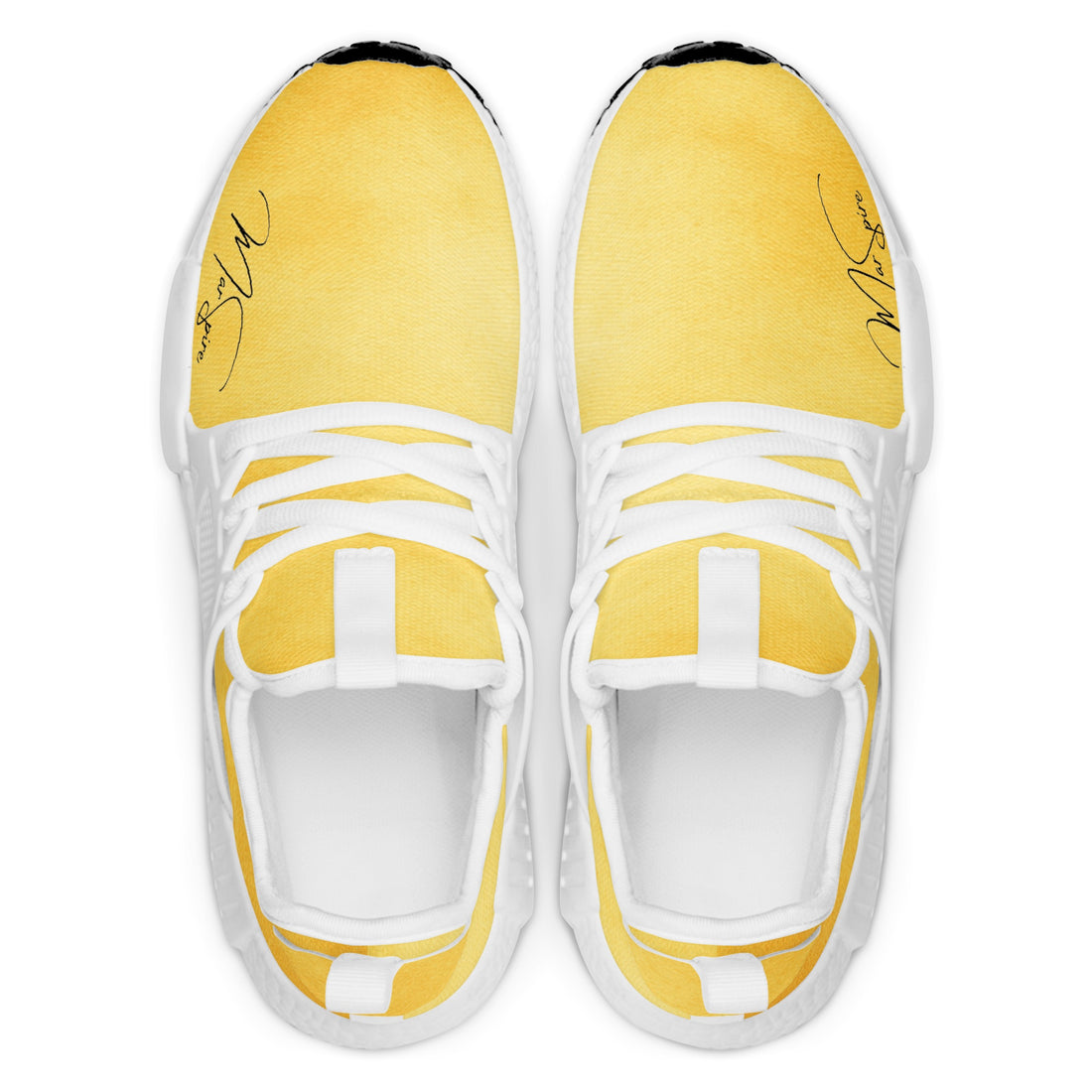 side view of athletic sneakers