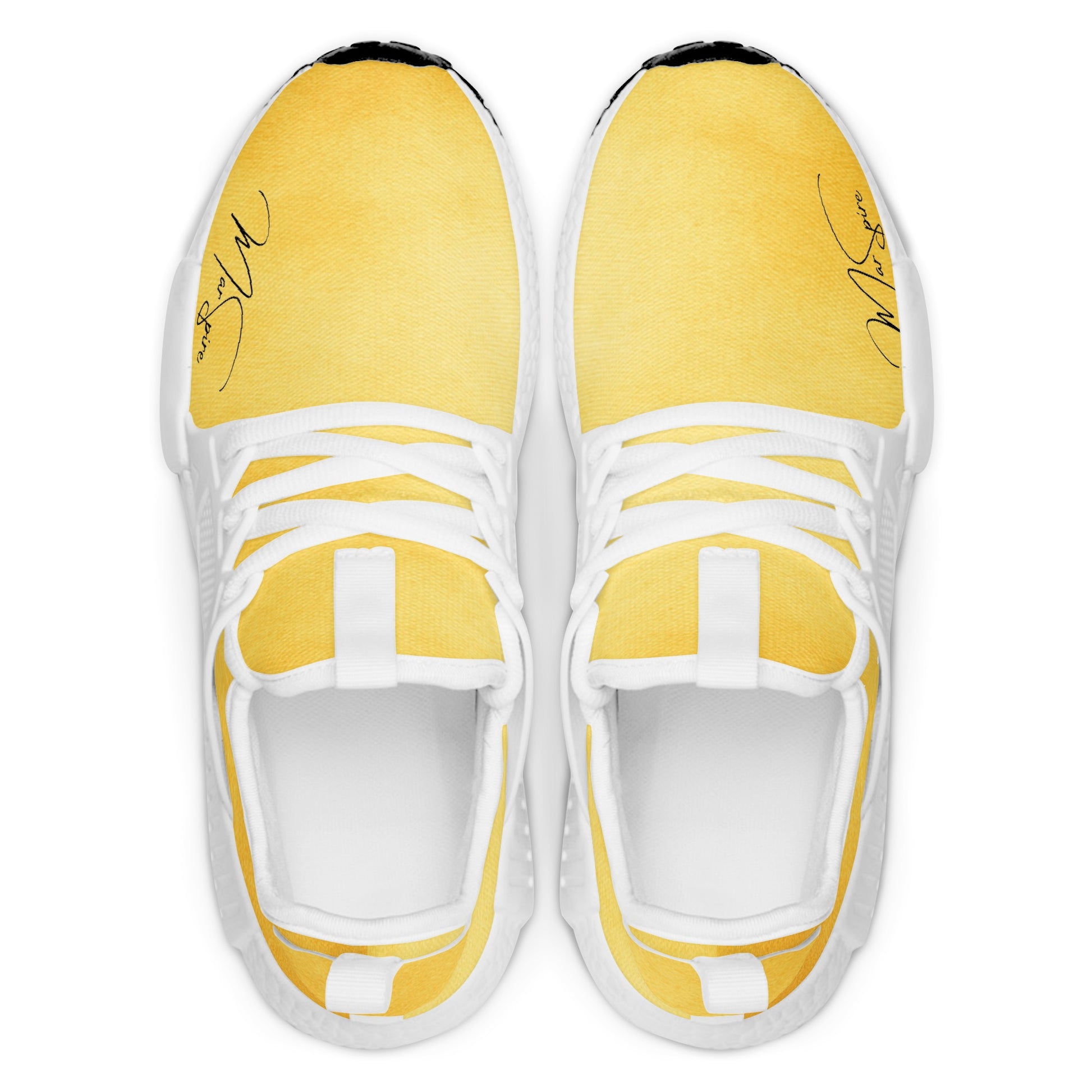 top view of athletic sneakers