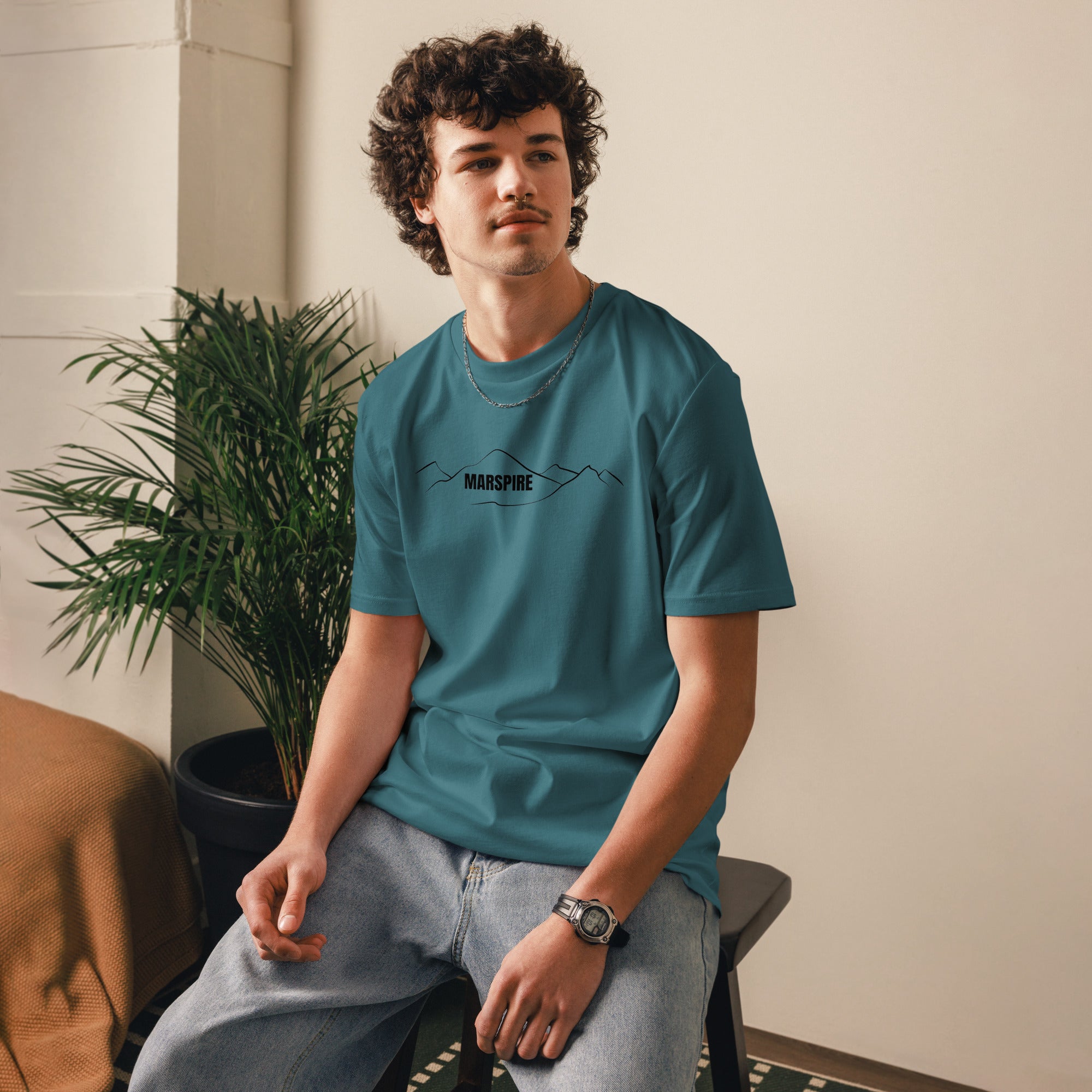 person wearing stargazer cotton t-shirt